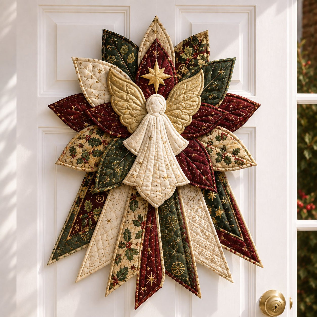 🎉 Holiday Celebration🎄 – Festive Quilted Christmas Door Hanging DIY Sewing Kit