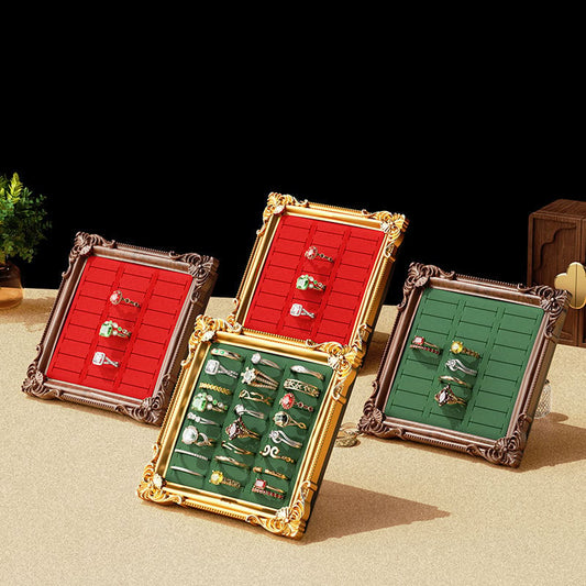 Vintage Jewelry Display Stand — European-Style Frame Tray