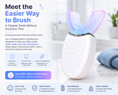 🦷 U-shaped electric soft-bristled toothbrush