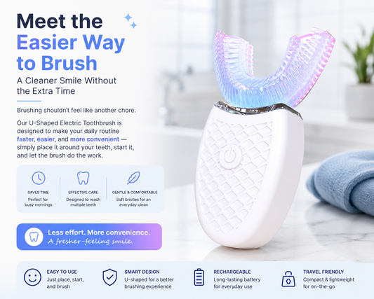 🦷 U-shaped electric soft-bristled toothbrush