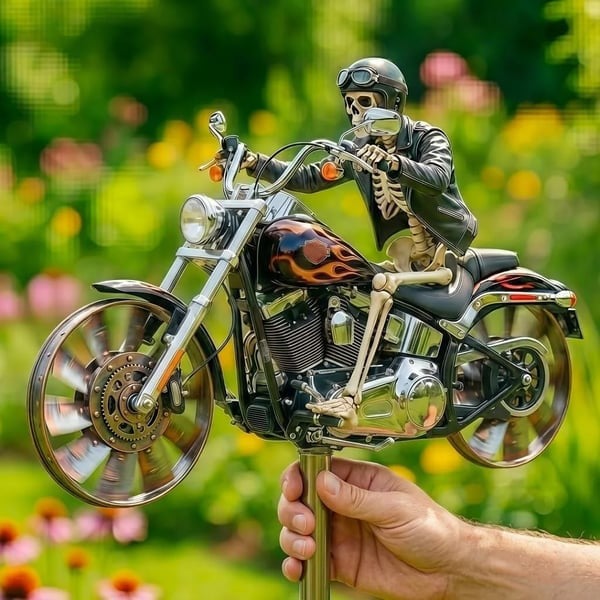 🔥Last Day - 49% OFF🔥Skull Motorcycle Windmill