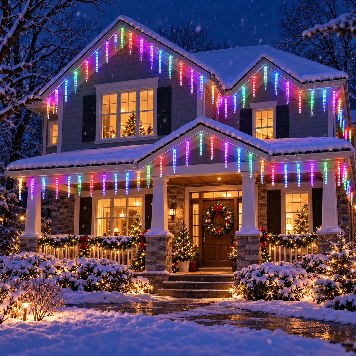 SELEPRO | Outdoor Color-Changing Icicle Lights