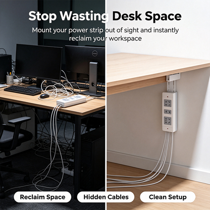 10 Counts  Adhesive Punch-Free Socket Holder, Self Adhesive Desktop Socket Fixer🔌🔒