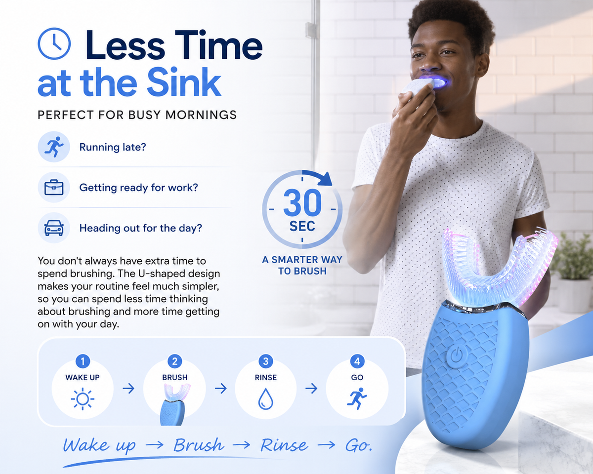 🦷 U-shaped electric soft-bristled toothbrush