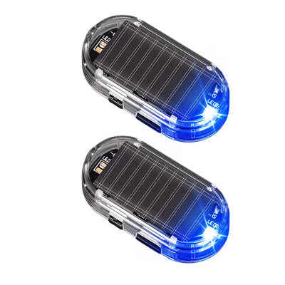Solar Powered Motion Sensor Strobe Light & Loud Siren Alarm