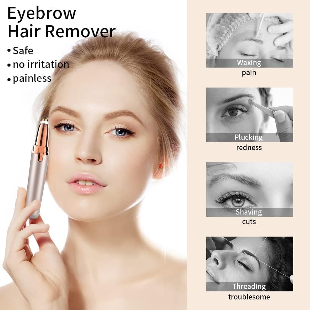 Precision eyebrow trimming head