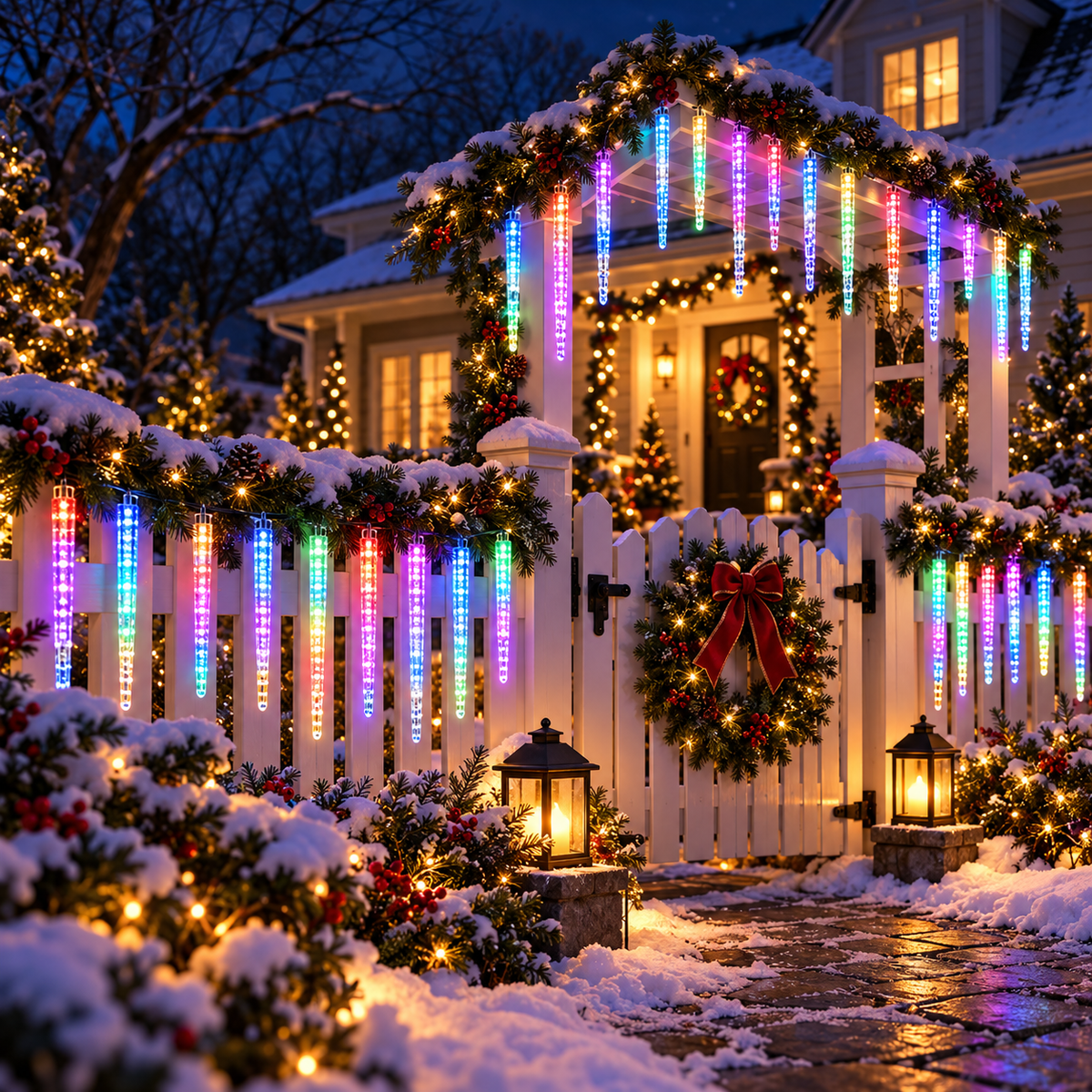 SELEPRO | Outdoor Color-Changing Icicle Lights