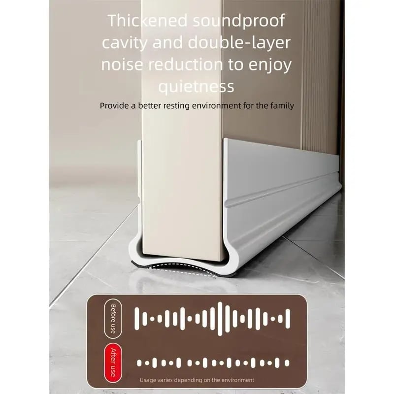 Soundproof Triple Seal Door Draft Stopper