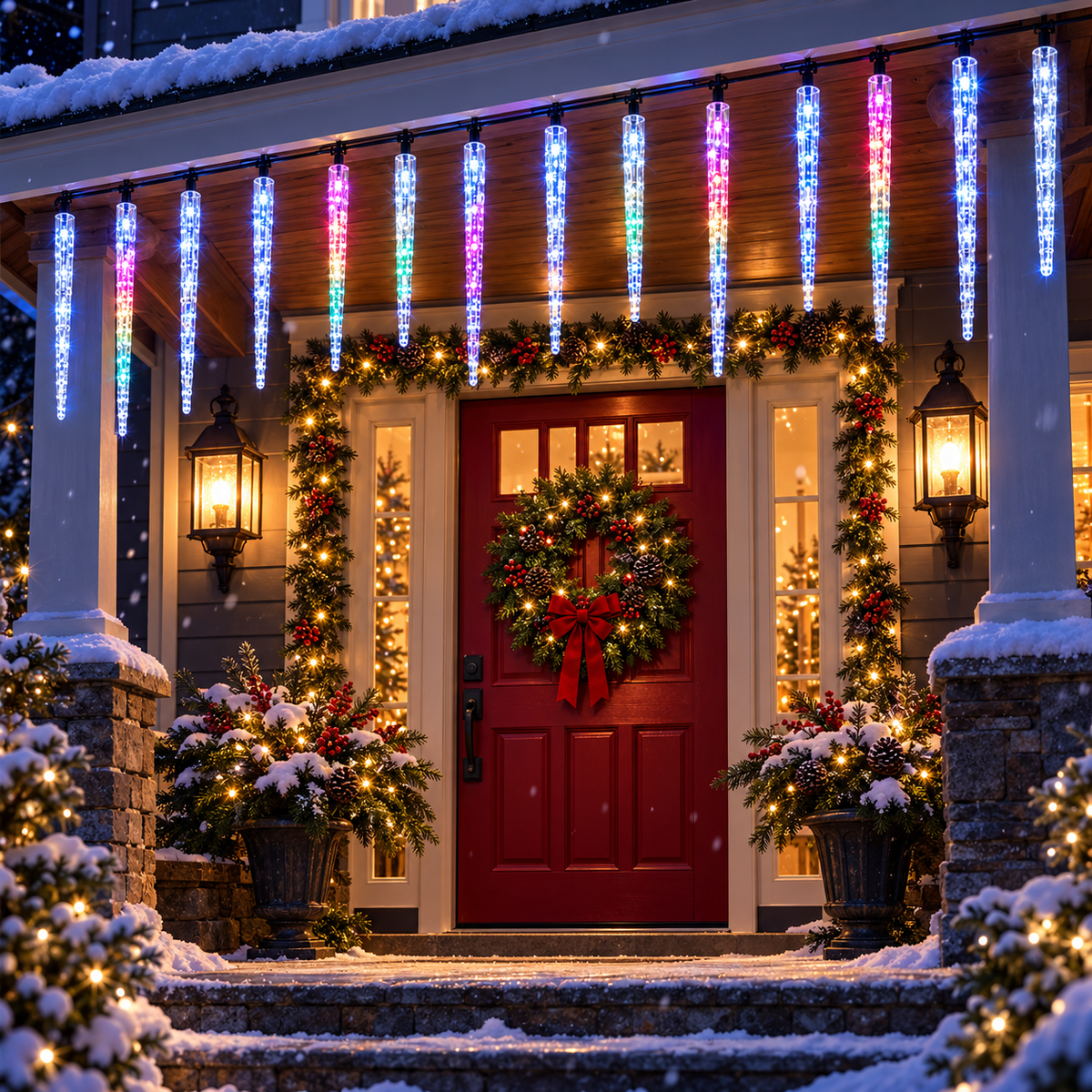 SELEPRO | Outdoor Color-Changing Icicle Lights
