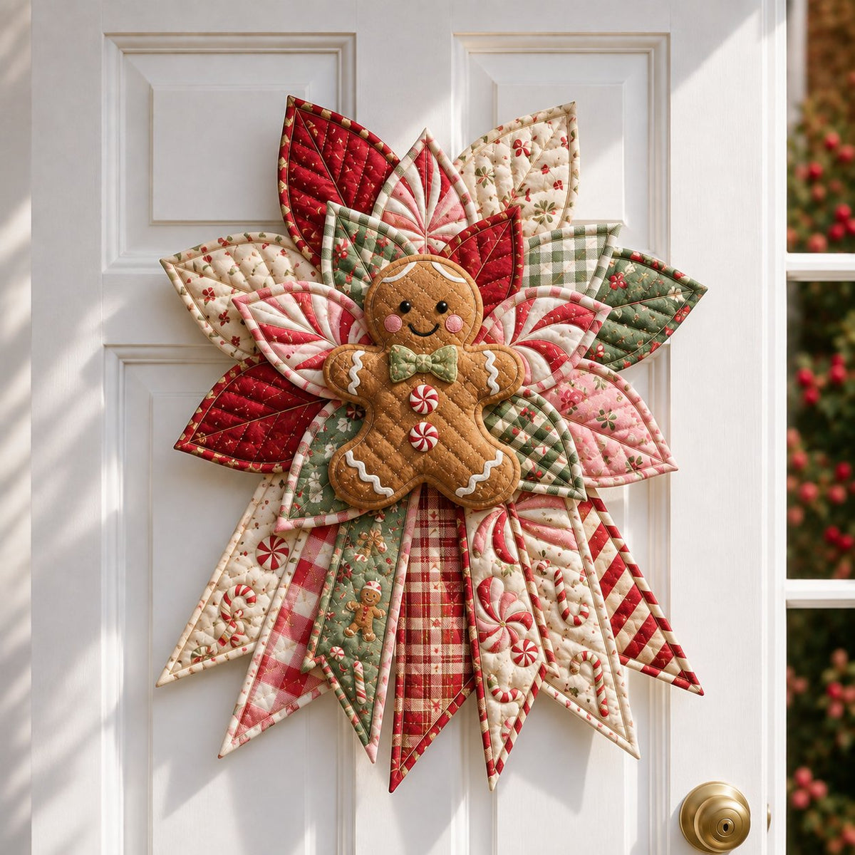 🎉 Holiday Celebration🎄 – Festive Quilted Christmas Door Hanging DIY Sewing Kit