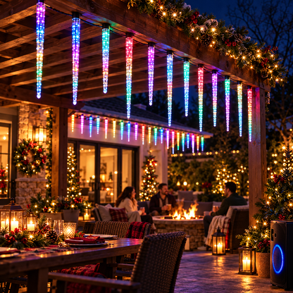 SELEPRO | Outdoor Color-Changing Icicle Lights