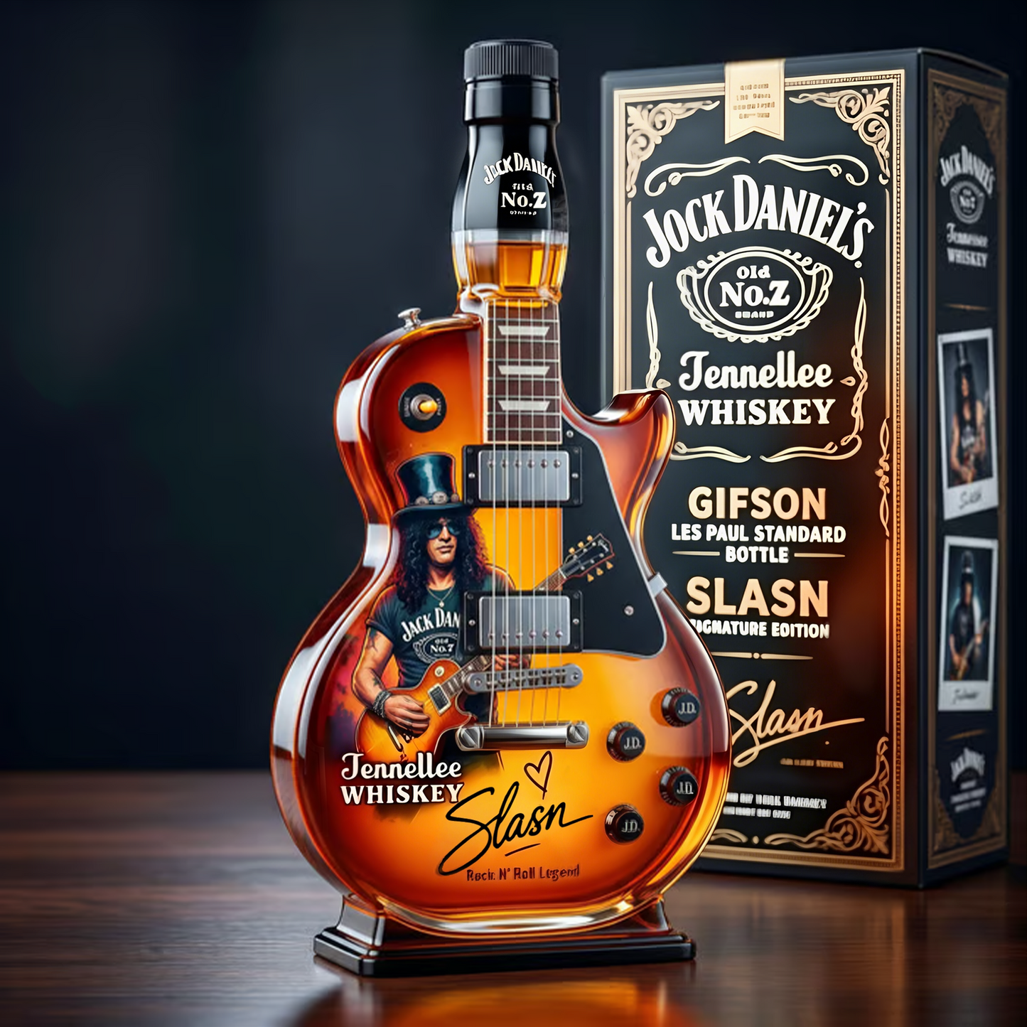 Appetite for Rock: Vintage Sunburst Guitar Figurine Spirit Bottle