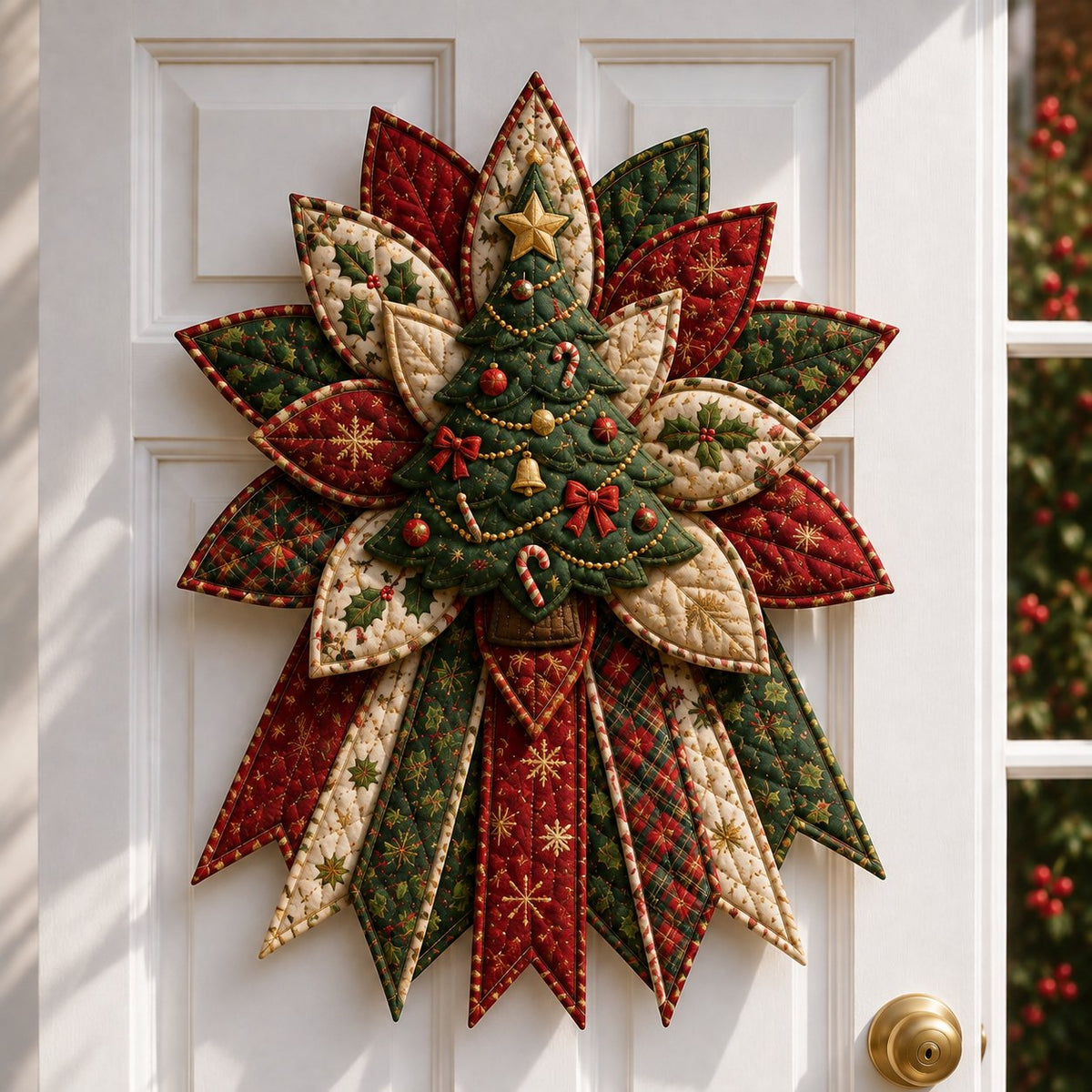 🎉 Holiday Celebration🎄 – Festive Quilted Christmas Door Hanging DIY Sewing Kit