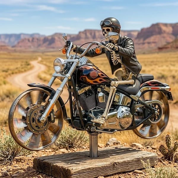 🔥Last Day - 49% OFF🔥Skull Motorcycle Windmill