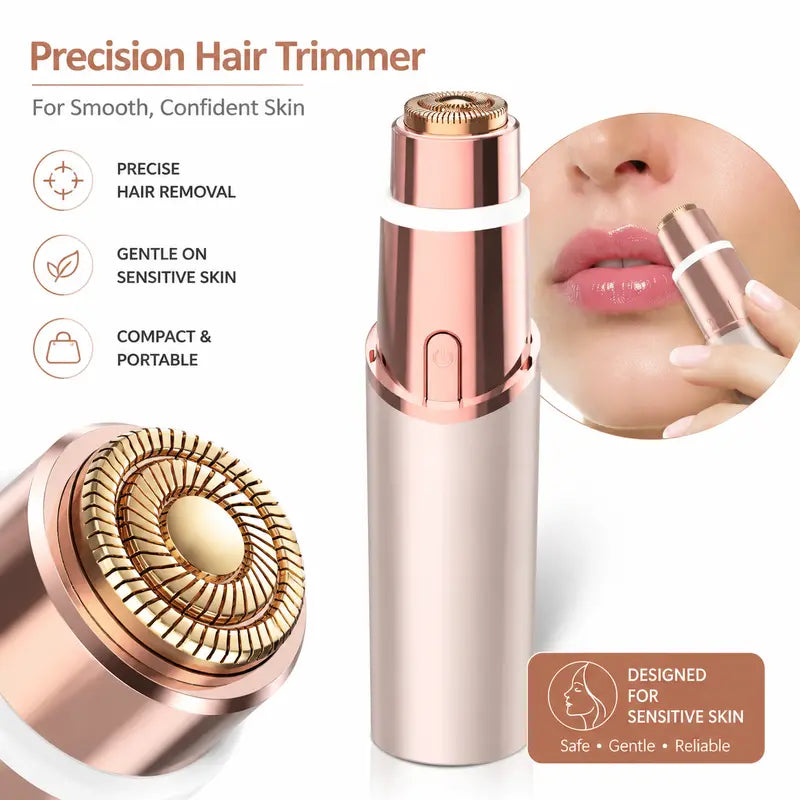 Rounded facial hair trimming head