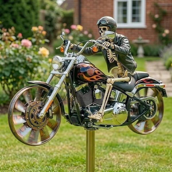 🔥Last Day - 49% OFF🔥Skull Motorcycle Windmill