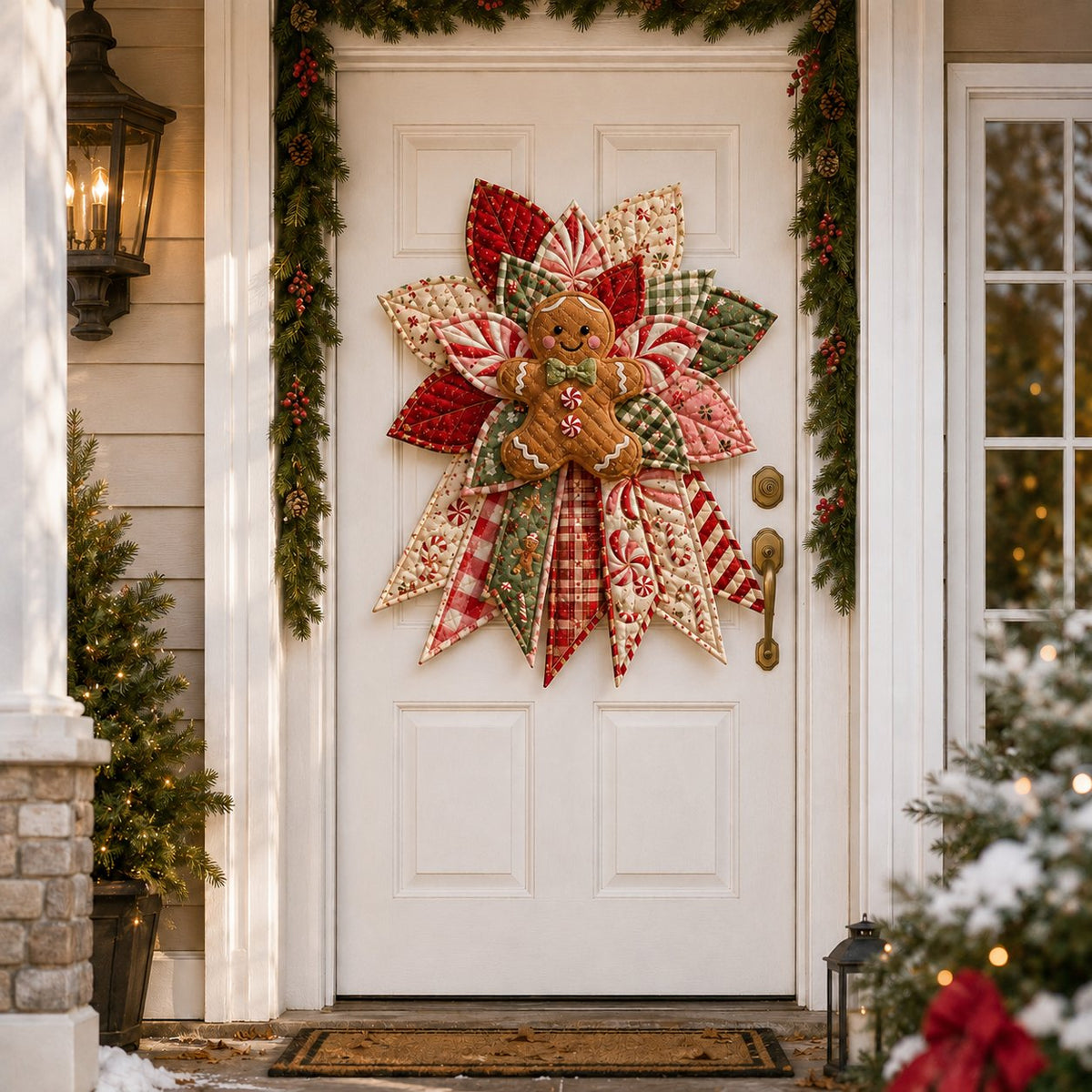 🎉 Holiday Celebration🎄 – Festive Quilted Christmas Door Hanging DIY Sewing Kit
