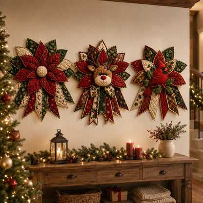 🎉 Holiday Celebration🎄 – Festive Quilted Christmas Door Hanging DIY Sewing Kit