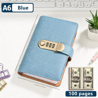 100-Transparent-Pocket Currency Collectors Album, Top-Grade PU Leather, Password Lock💵