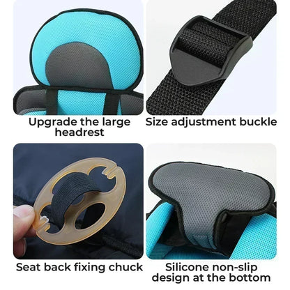 🧒🚗 Foldable Child Car Safety Seat – Lightweight, Portable & Fits 0-12 Years – For Cars, Planes & Trains 🛡️