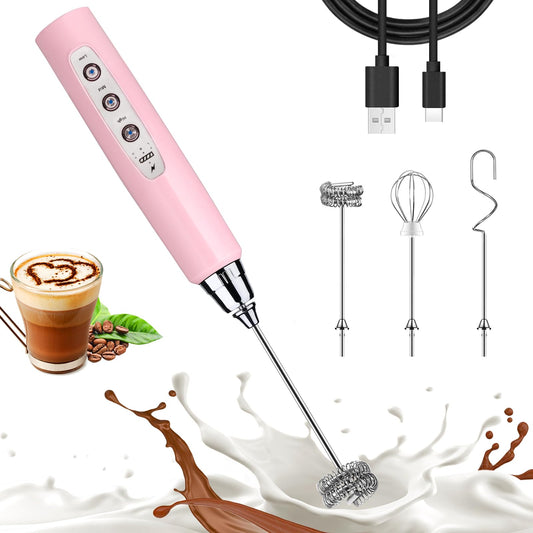 Rechargeable 3-in-1 Milk Frother & Hand Mixer