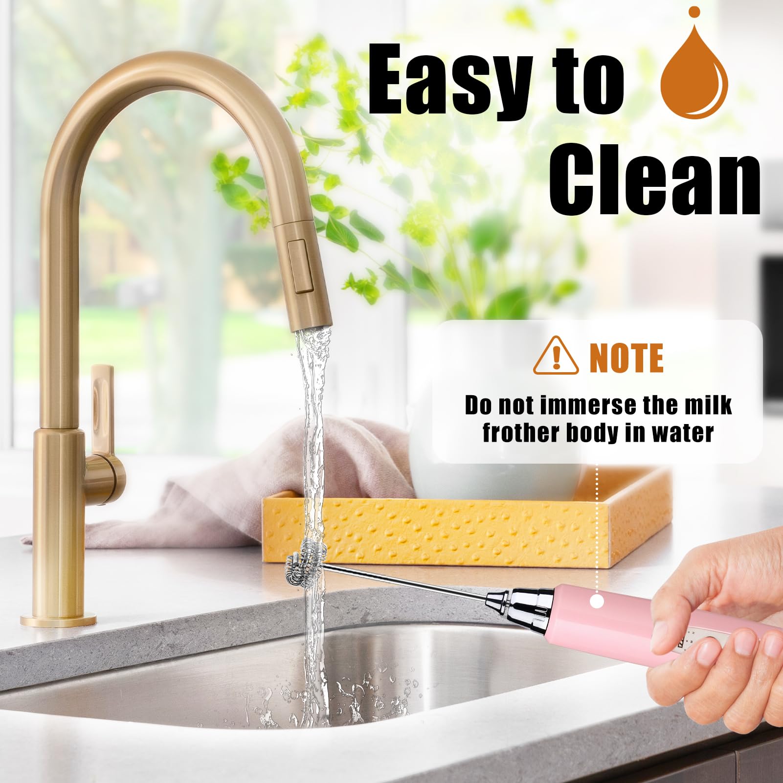 Rechargeable 3-in-1 Milk Frother & Hand Mixer