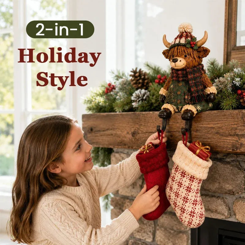 ⏳ Last Day 49% OFF – 🎄Christmas Character Stocking Holder Collection | Festive Shelf-Sitter Décor with Hidden Stocking Hook in 6 Cozy Holiday Designs 🧦