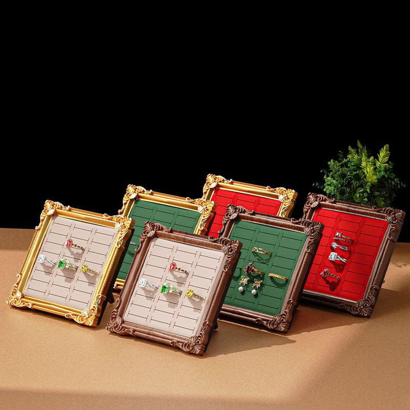 Vintage Jewelry Display Stand — European-Style Frame Tray