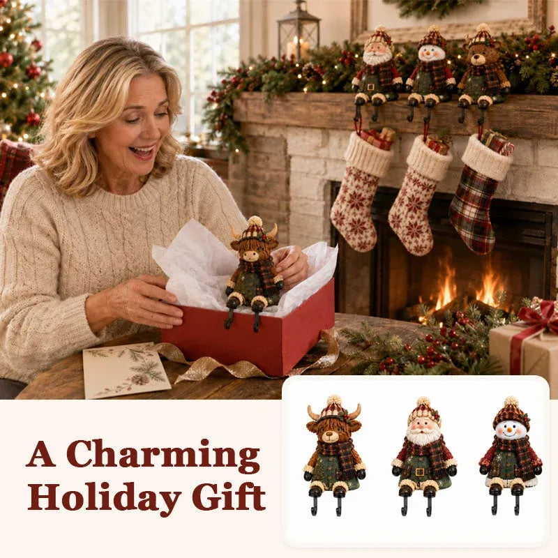 ⏳ Last Day 49% OFF – 🎄Christmas Character Stocking Holder Collection | Festive Shelf-Sitter Décor with Hidden Stocking Hook in 6 Cozy Holiday Designs 🧦