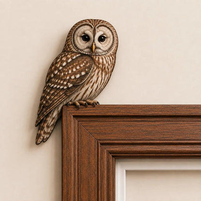 🦉 Rustic Wooden Owl Door Decor