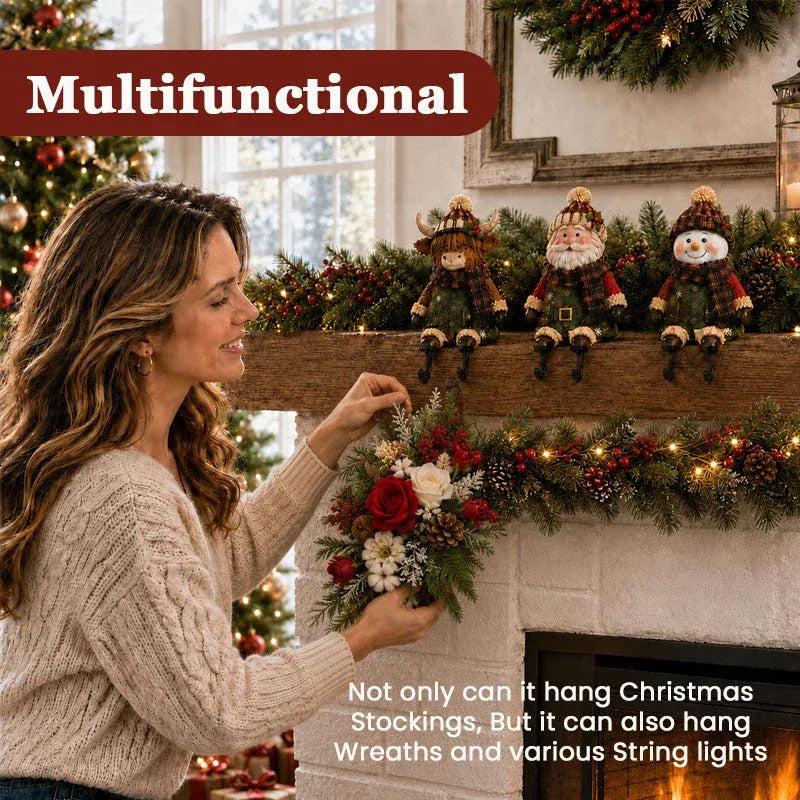 ⏳ Last Day 49% OFF – 🎄Christmas Character Stocking Holder Collection | Festive Shelf-Sitter Décor with Hidden Stocking Hook in 6 Cozy Holiday Designs 🧦