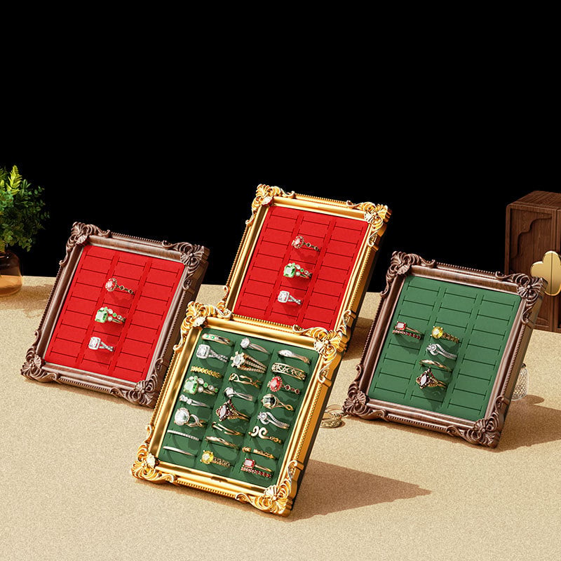 Vintage Jewelry Display Stand — European-Style Frame Tray