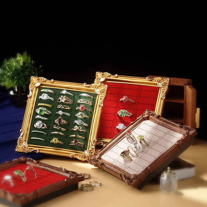 Vintage Jewelry Display Stand — European-Style Frame Tray