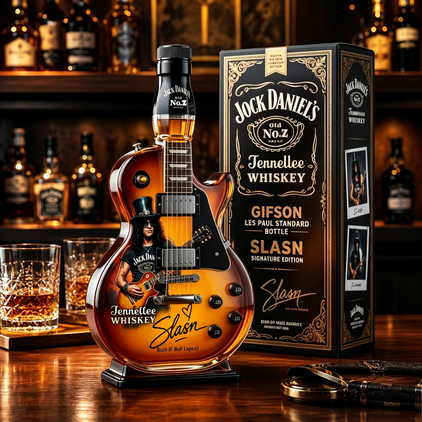 Appetite for Rock: Vintage Sunburst Guitar Figurine Spirit Bottle